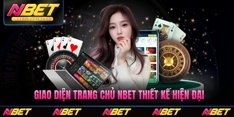 Giao diện trang chủ Nbet thiết kế hiện đại